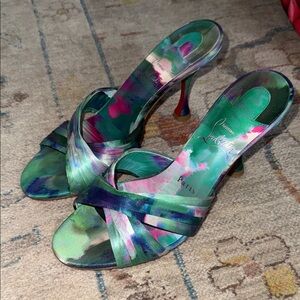 Christian Louboutin Nicol Is Back 85mm crepe satin mules